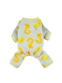 SACRONS Cute Duck Dog Pajamas Dog Clothes Dog Jumpsuit Pet Cat Pjs